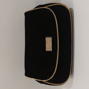 Christian Dior Parfums Large Black Velvet Cosmetic Bag